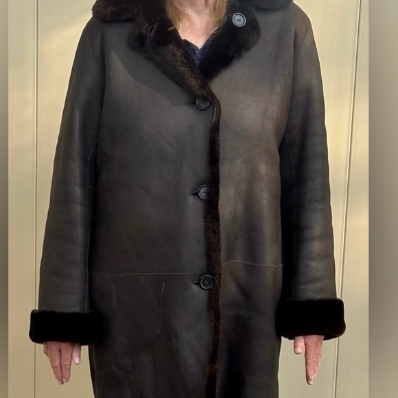 Fully Reversible coat, Maxfield Parrish, shearling leather coat - Picture 4 of 4